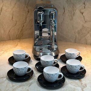 WAECHTERSBACH SKANDAL ESPRESSO CUPS AND SAUCERS-12 PIECES RARE NWOT